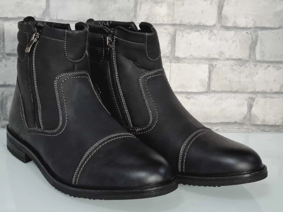 Herren Stiefel Schuhe Schwarz Winterschuhe Boots Herrenschuhe gefüttert 40 - 45 - Bild 3 von 4