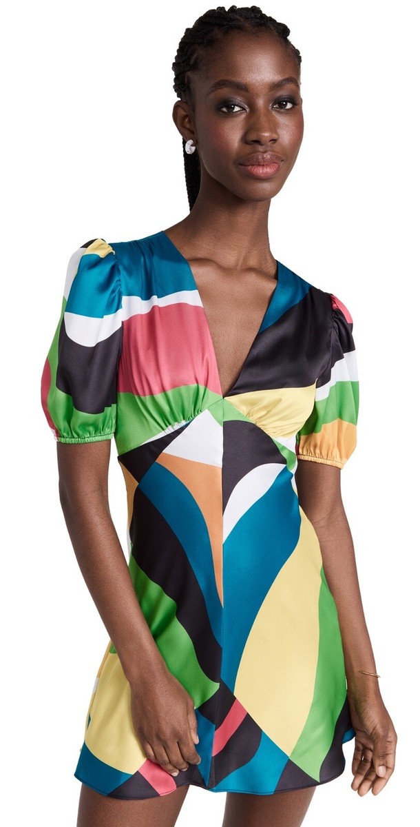 staud mini milla dress Milla Mini Colorblock Dress
