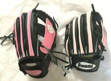Franklin  Hello Kitty Softball Mitt Glove - 2 Left 8.5"  9.5" EUC Free Ship