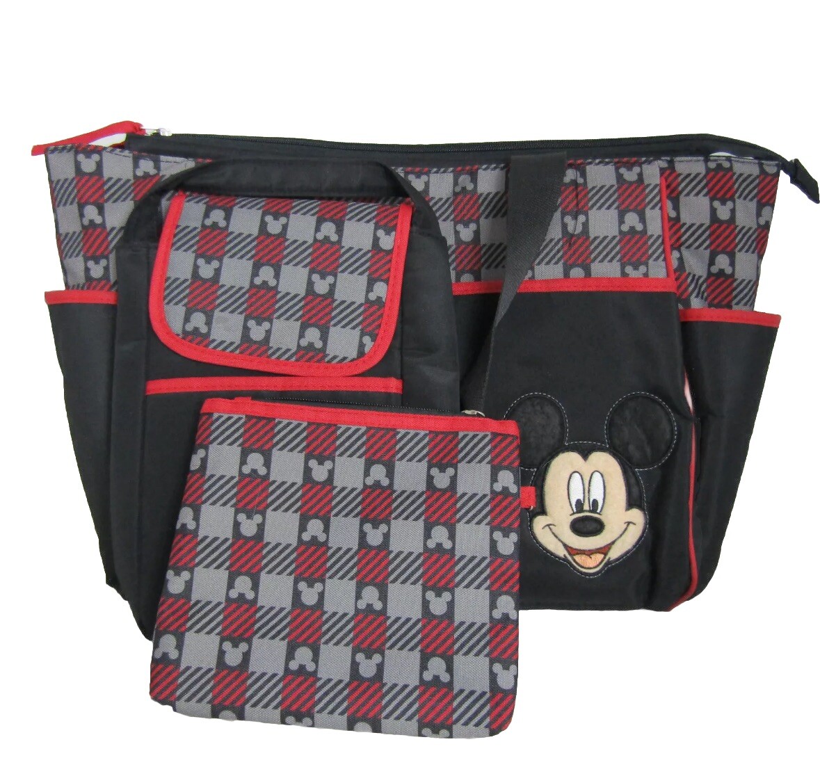 Disney Mickey Mouse Diaper Bag Tote Set 3-Piece Park Collection-image