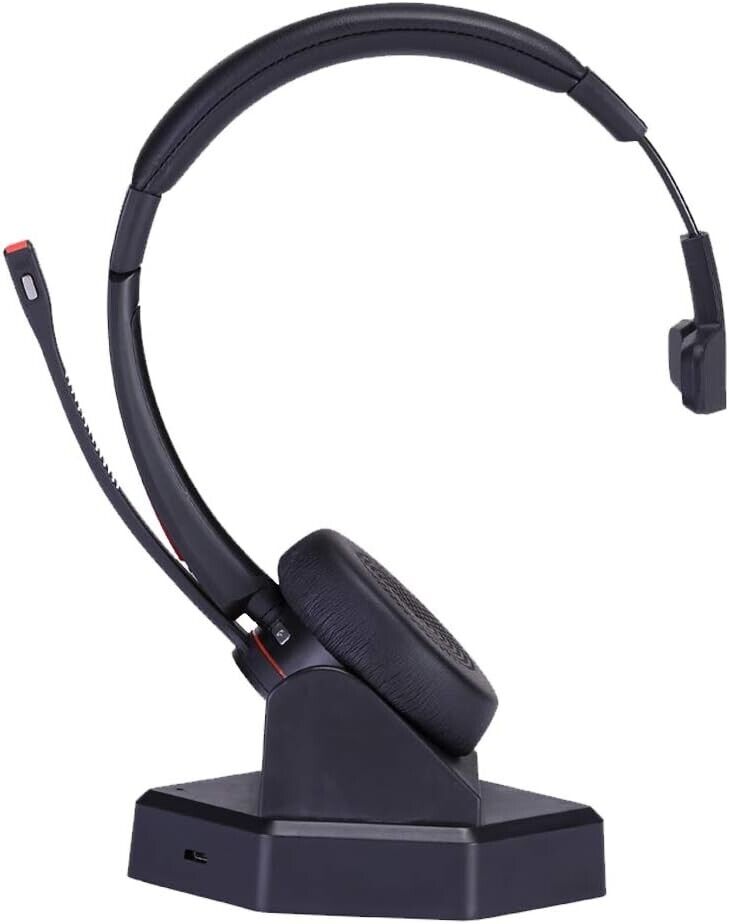 MKJ Wireless Headset with Microphone Noise Cancelling Call Center Home Office