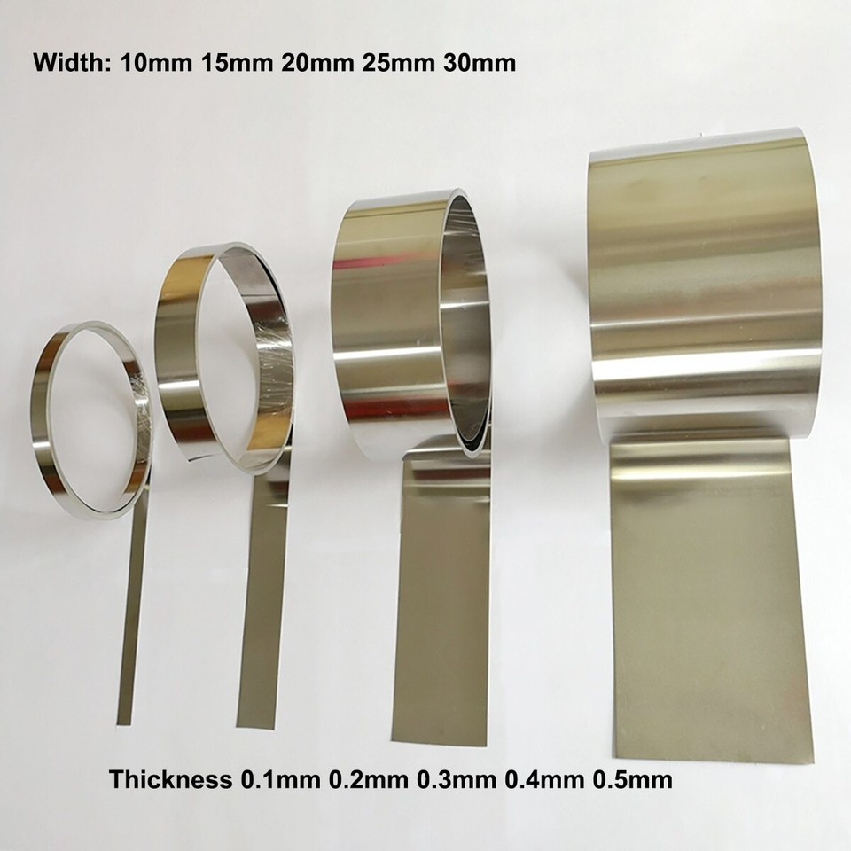 Tynulox 304 Stainless Steel Foil Roll, 0.04mm X 100mm X 1M, Metal Strip - View #2