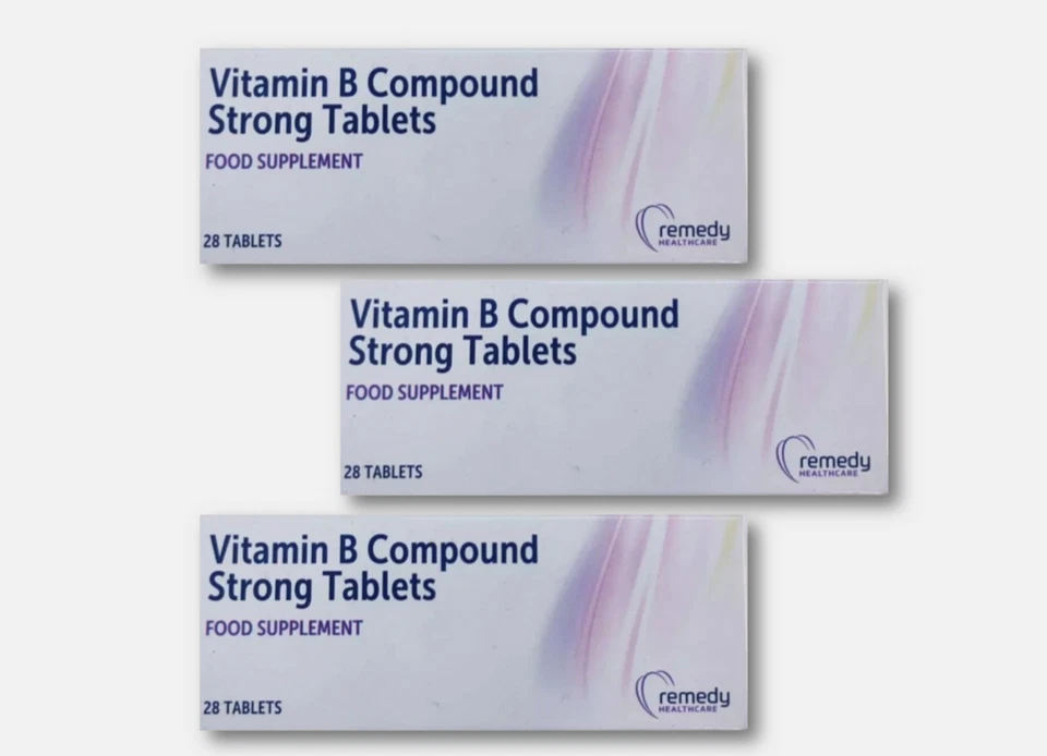 J H WILLIAMS CHEMISTS VITAMIN B COMPOUND STRONG TABLETS 28 x 3 Packs (Brands May Vary)