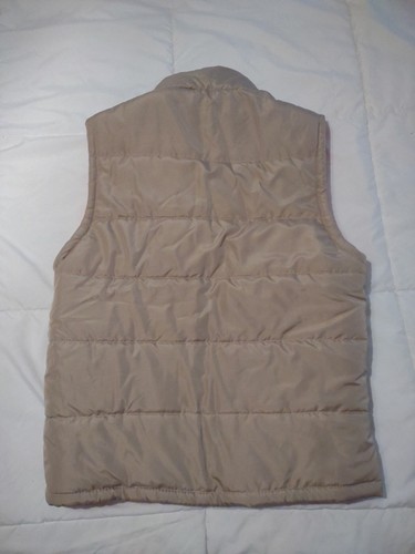 Vintage Ecko Unltd Unlimited Men's Medium Puffer Vest Tan/Orange Y2K Rhino Logo - Picture 11 of 15