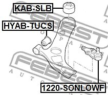 1220-SONLOWF FEBEST Ball Joint for HYUNDAI,HYUNDAI (BEIJING),HYUNDAI (HUATAI),KI