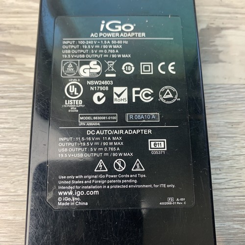 Adaptador de corriente alterna iGO VERDE 100-240V Modelo Cargador - Imagen 8 de 8
