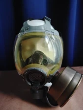 Gas Mask MSA 5479 Medium M2 C1 Military with Strap Canister External Face Shield