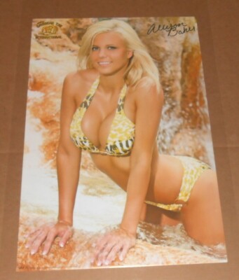 Miss Caribbean Tan International Allison Baker Poster 34x22 Funky RARE Model