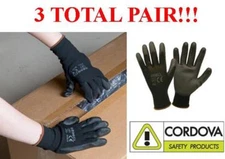 Cordova 6896C PU Ultimate Work Glove Polyurethane Palm Coating, 3 Pairs,  S-2XL