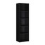 5-shelf, 59 in. h black bookcase