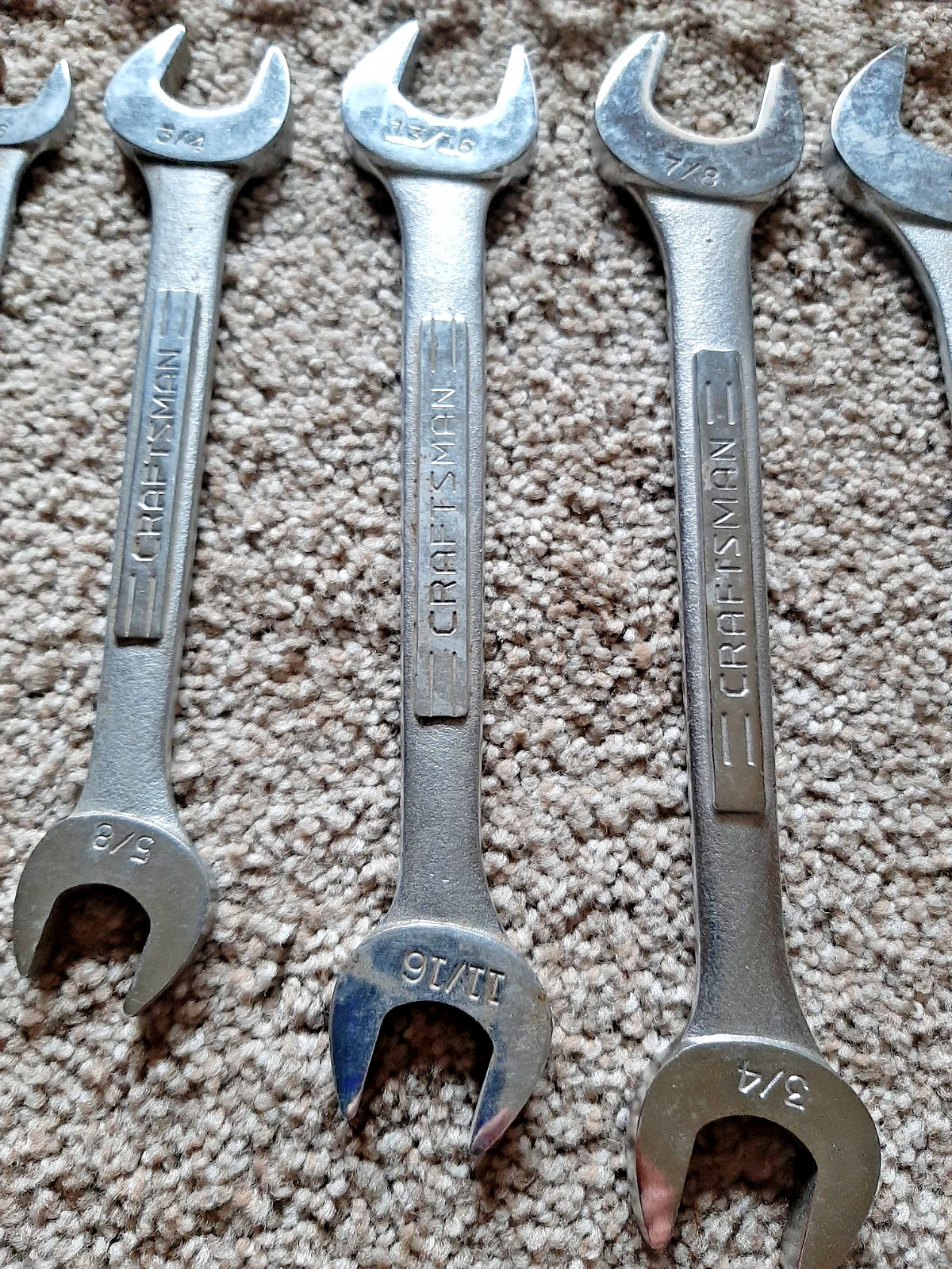 Vintage VA VV V series SEARS CRAFTSMAN 12pc SAE Wench Set 7/16" to 1" Forged USA