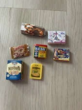 Zuru Mini Brands 7 Piece Lot- Old Bay, Leerdammer, Nut•thins, Kraft Caramels Etc