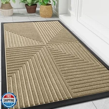 Arotive Front Door Mat Indoor Outdoor Entrance, Heavy Duty Non-Slip Rubber Do