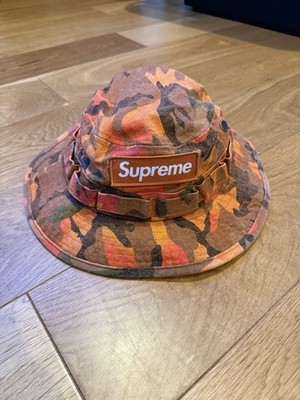 Supreme Washed Canvas Boonie SS24 “Orange Camo” Size M/L | eBay