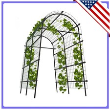 Garden Arch Trellis Plant Support for Climbing Vegetables with 9 Horizontal Pipe