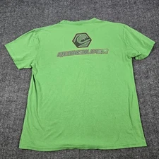 Vintage Quiksilver Shirt Mens XL Green Hex Logo Skate Surf Skater Tee Distressed