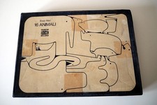 Enzo Mari, Danese Milano, 16 Animali, design italiano, puzzle vintage.