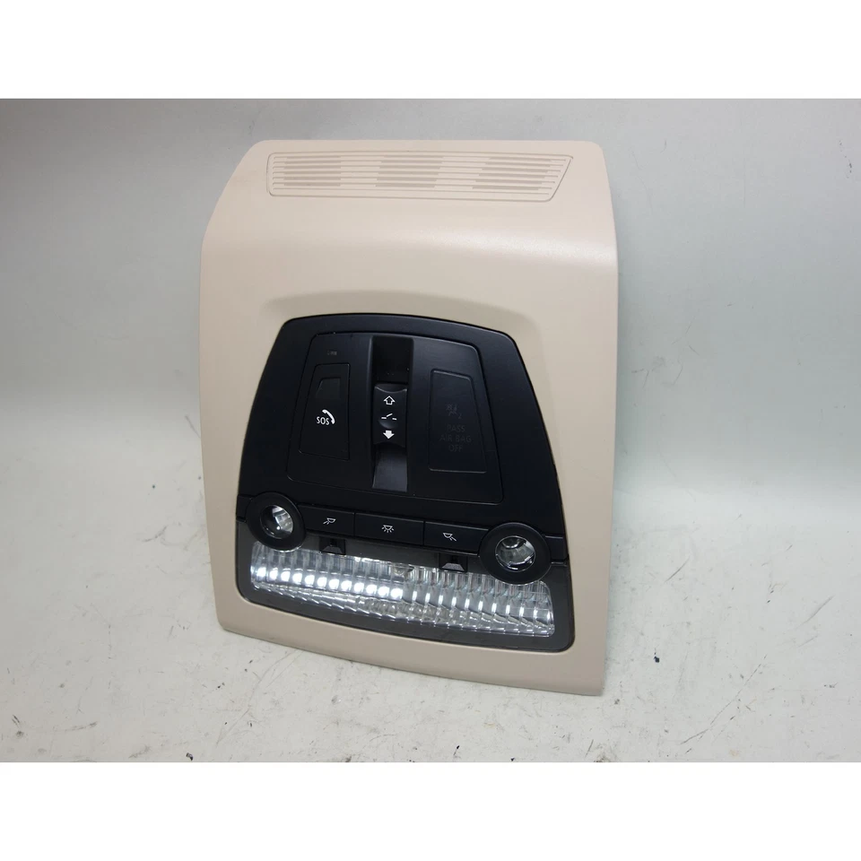 2010-2017 BMW 5-Series 6-Series Front Headliner Switch Unit Sunroof Beige OEM - Image 3 of 4