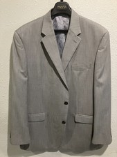 CHAPS Men  s 46R Light Grey Blazer Suit Jacket Preowned in Excellent Condition
