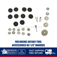 30Pcs Cutting Wheel Set Drill for Dremel Rotary Tool Accessories w/ 1/8" Mandrel