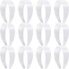 12 Pieces Plastic Headbands Wide Hard Plain Craft Headband Plastic Hairband for