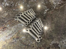 16 Pc Craftsman USA Stubby Midget Combo Wrench Set SAE 42320-29 Metric 42340-49