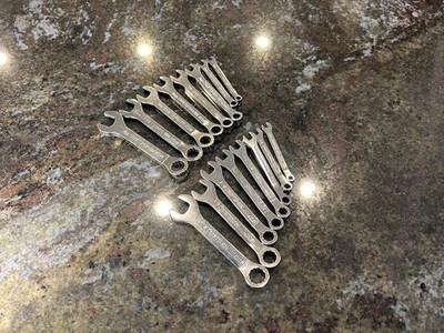 16 Pc Craftsman Stubby Midget Combo Wrench Set SAE 42320-29 Metric 42340-49