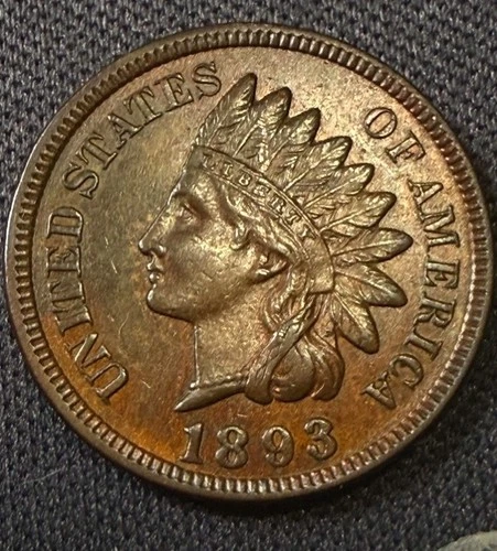 1893 Indian Head Cent  Choice Uncirculated  super original and eye appealing