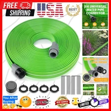 Sprinkler Soaker Hose for Yard 50 FT, Heavy Duty Garden Water Hoses with Stak...