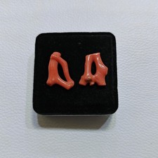 Antico ramo di corallo naturale pietra preziosa sciolta arancione corallo ita...