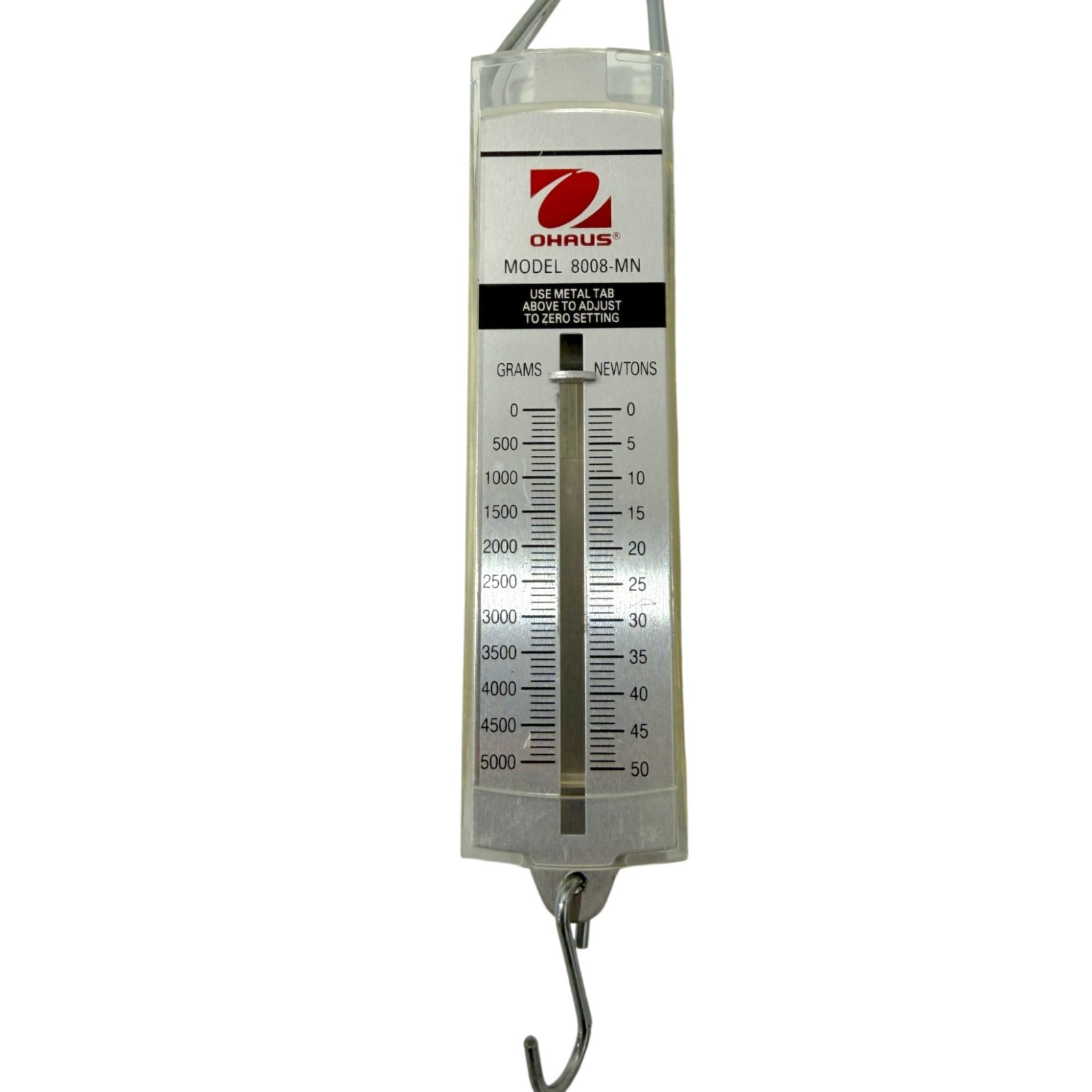 Spring In Mn Ohaus 8008-MN Spring Scale Pull Balance 5000g 50N Hanging Mechanical ...