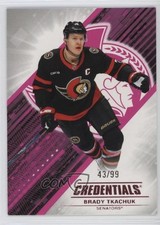 2024-25 Upper Deck Credentials Pink 43/99 Brady Tkachuk #32 1kx2