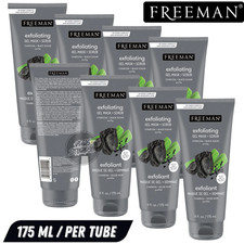 Freeman Charcoal Black Sugar Polishing Mask Scrub 175ml Vegan Detox New