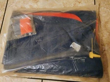 NOS vintage PALMA POOL FLOAT raft 5' x 2' new 60's blue red canvas ocean beach