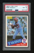 1985 O-Pee-Chee Kirby Puckett #10 (Rookie Card) PSA 8. rookie card picture