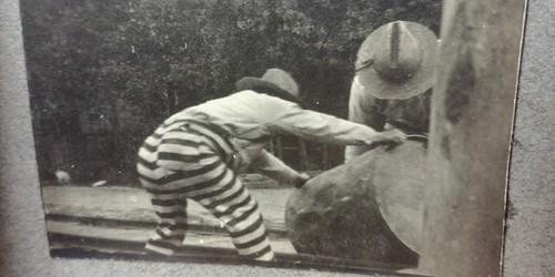 1900s Leather Photo Album Snap Shots Bear Ship Roller Coaster Sanitarium Ocean - Picture 22 of 24