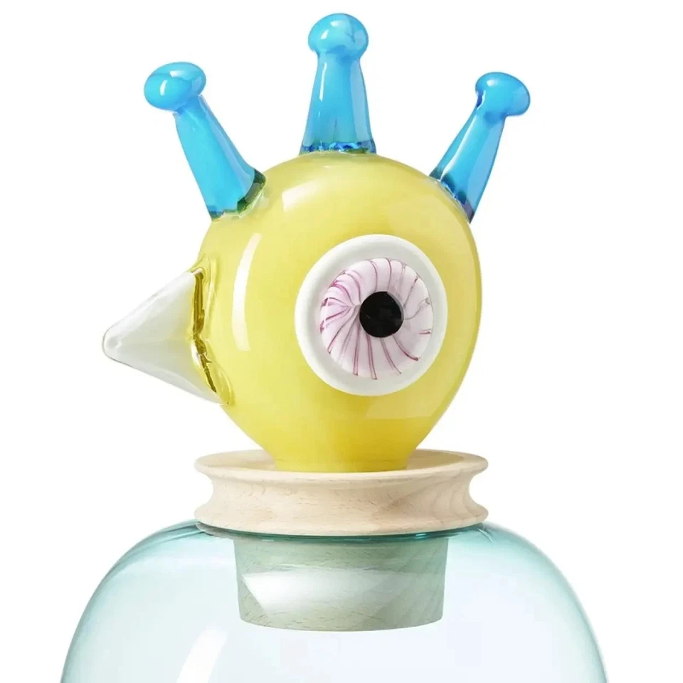 Leonardo Papageno 45cm hoch Vase mit dekorativem Verschluss aus Glas - Türkis - Bild 4 von 4