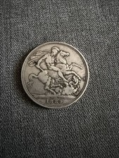 Queen Victoria ( Jubilee Head ) 1889 Silver Crown Coin