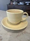 Fiesta Ware Pale Yellow Coffee/Tea Cup With Saucer