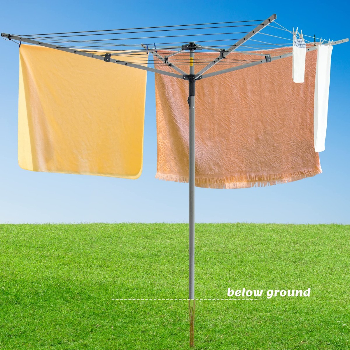 Umbrella Dryer Vintage Laundry Drying Rack Drynatural Collapsible