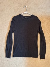Express Waffle Knit Long Sleeve Crew Neck T-S...