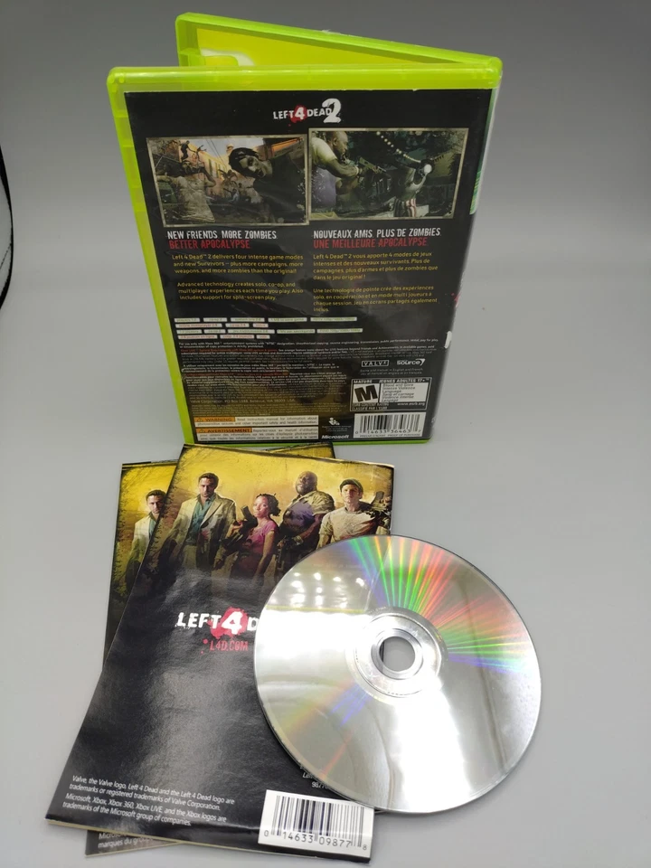 Left 4 Dead 2 Valve Microsoft Xbox 360 Complete with Game Manual - Image 2 of 2