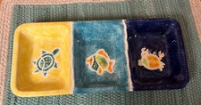 Divided Tray Ceramic Serving Dish Beach Party. Beach Or Lake House