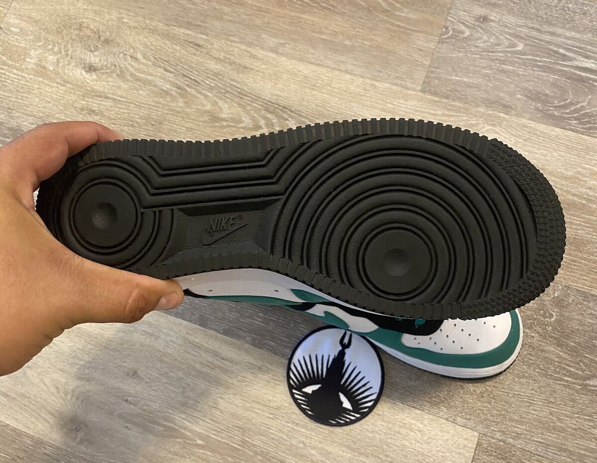 Nike ID Air Force 1 Low Nike By You Black Green DZ3638-900 Nike ID Air Force 1 Low Nike By You Black Green DZ3638-900