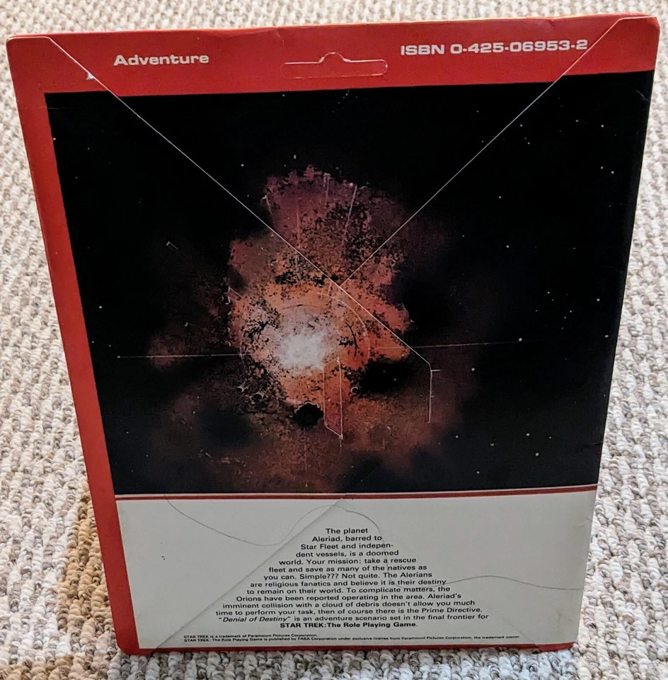 1983 FASA Games:Star Trek - Denial Of Destiny #2205 Booklet In Sleeve, Unused  - Image 2 of 2