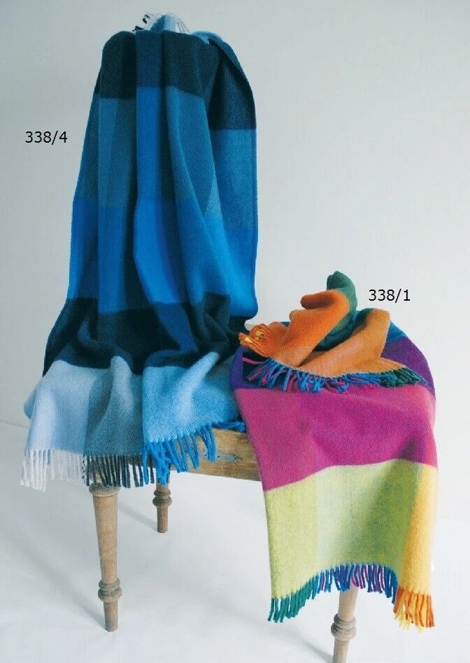 Kuscheldecke Schurwolle Wohn- Reiseplaid mit Fransen gefertigt in Deutschland - Bild 4 von 4