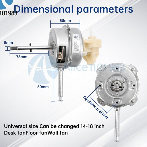DC9-28V Brushless Motor Floor Electric Fan Floor Fan Wall Fan Motor Replacement - Afbeelding 13 van 43