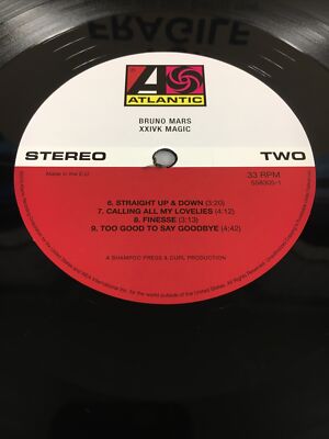 Bruno Mars 24k Magic Gatefold LP Album Vinyl Record 0075678662720