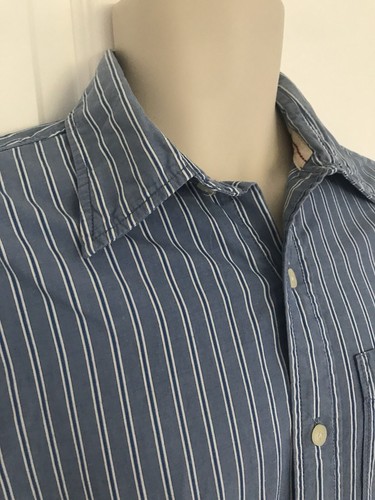 Hollister California Blue stripe mens shirt Size Small - Picture 4 of 11