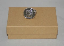 Silpada Sterling Silver Oxidized Etched Aztec Mosaic Disk Ring R1531 Size 6